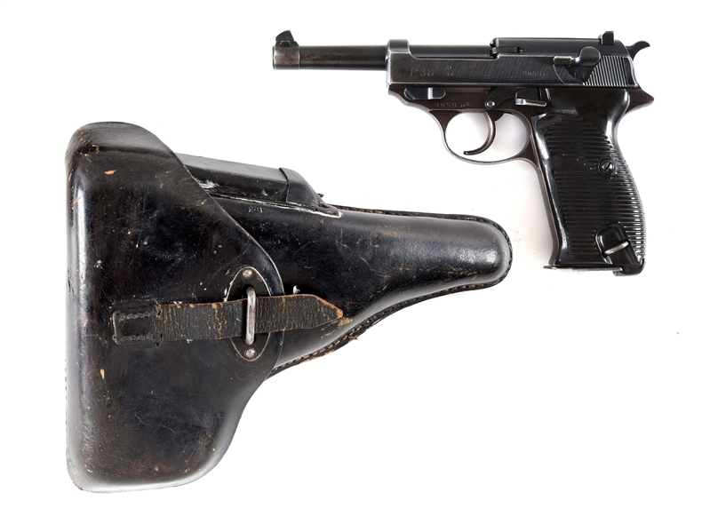(C) GERMAN WORLD WAR II WALTHER "AC/43" CODE P.38 SEMI-AUTOMATIC PISTOL WITH HOLSTER.