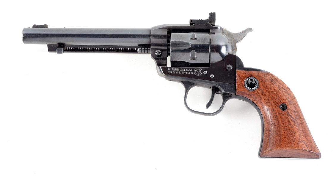(C) MODIFIED RUGER SINGLE-SIX .22 LR SINGLE ACTION REVOLVER.