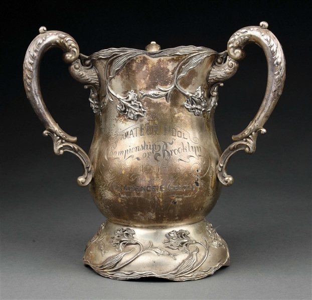 1905 BROOKLYN AMATEUR POOL/BILLARD CHAMPIONSHIP SILVER CUP.