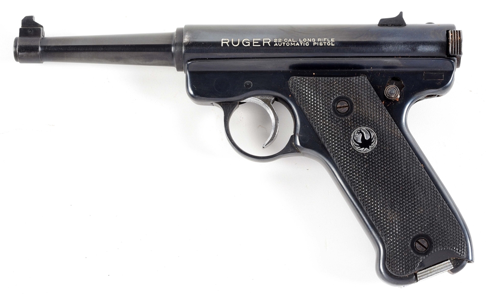 (C) RUGER MK I .22 LR SEMI-AUTOMATIC PISTOL WITH HOLSTER.