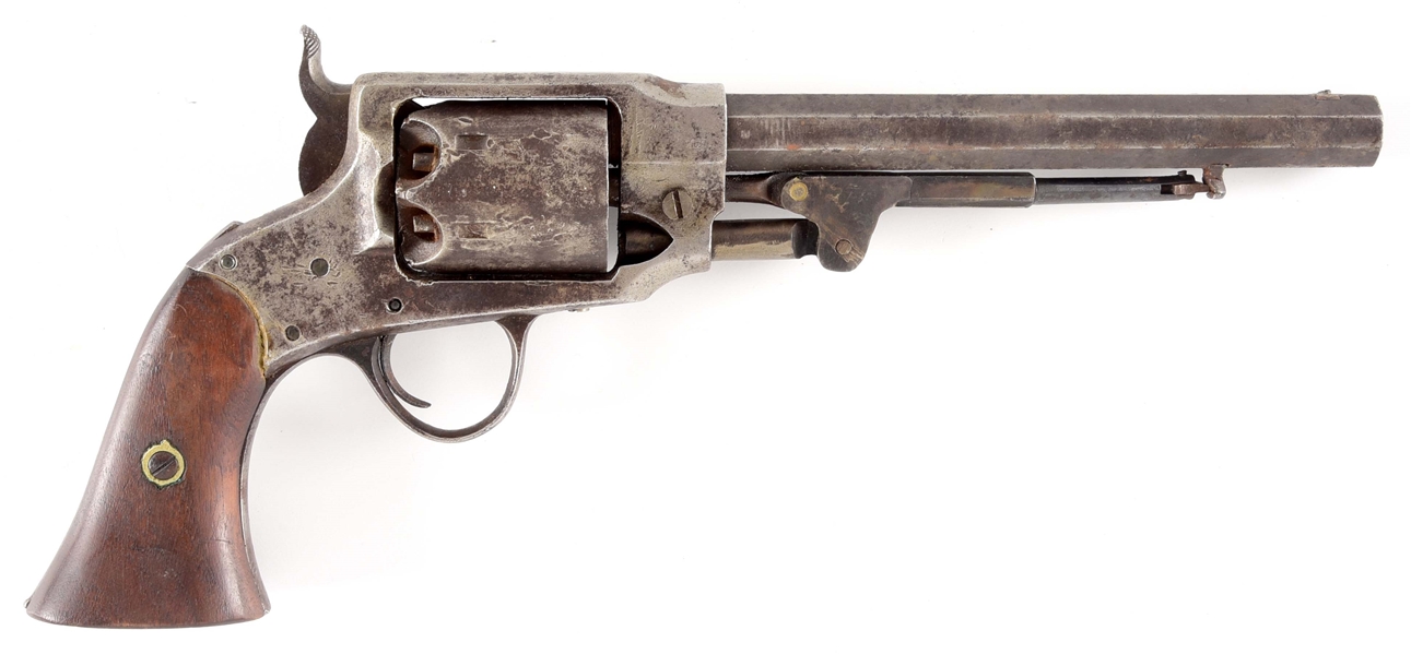 (A) ROGERS AND SPENCER ARMY MODEL PERCUSSION REVOLVER.