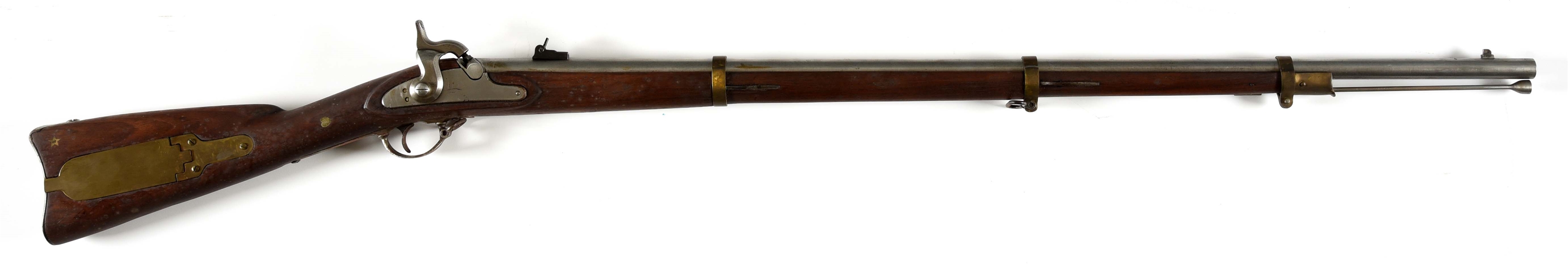 (A) REPRODUCTION OF A MISSISSIPPI RIFLE WITH STOCK INLAYS.
