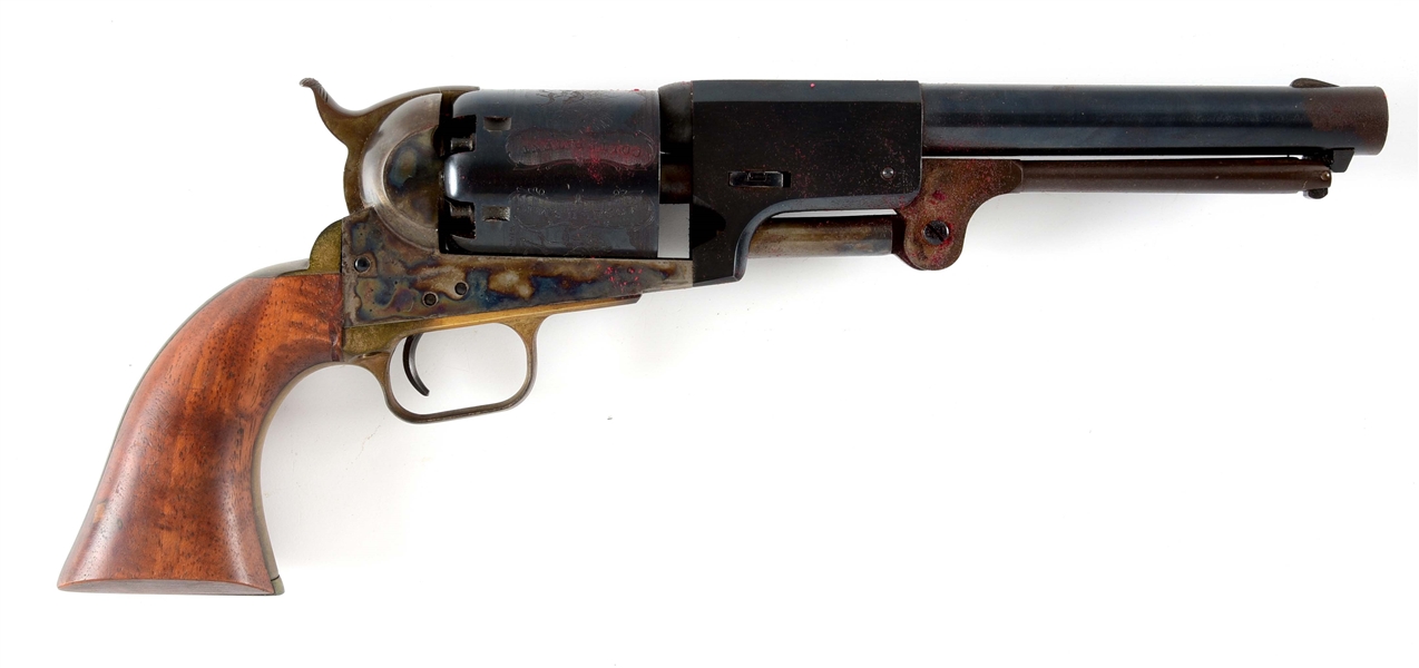 (A) CASED REPRODUCTION COLT 3RD MODEL DRAGOON PERCUSSION REVOLVER.
