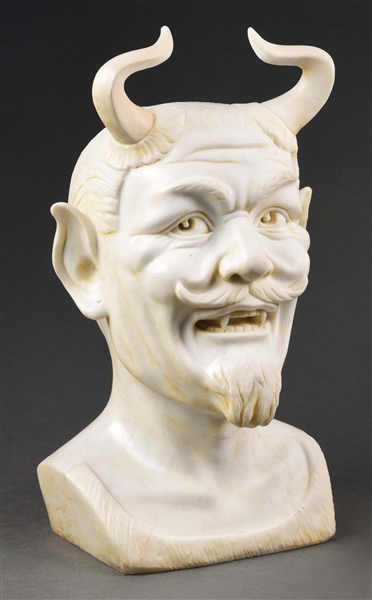 MARBLE BUST OF THE DEVIL.