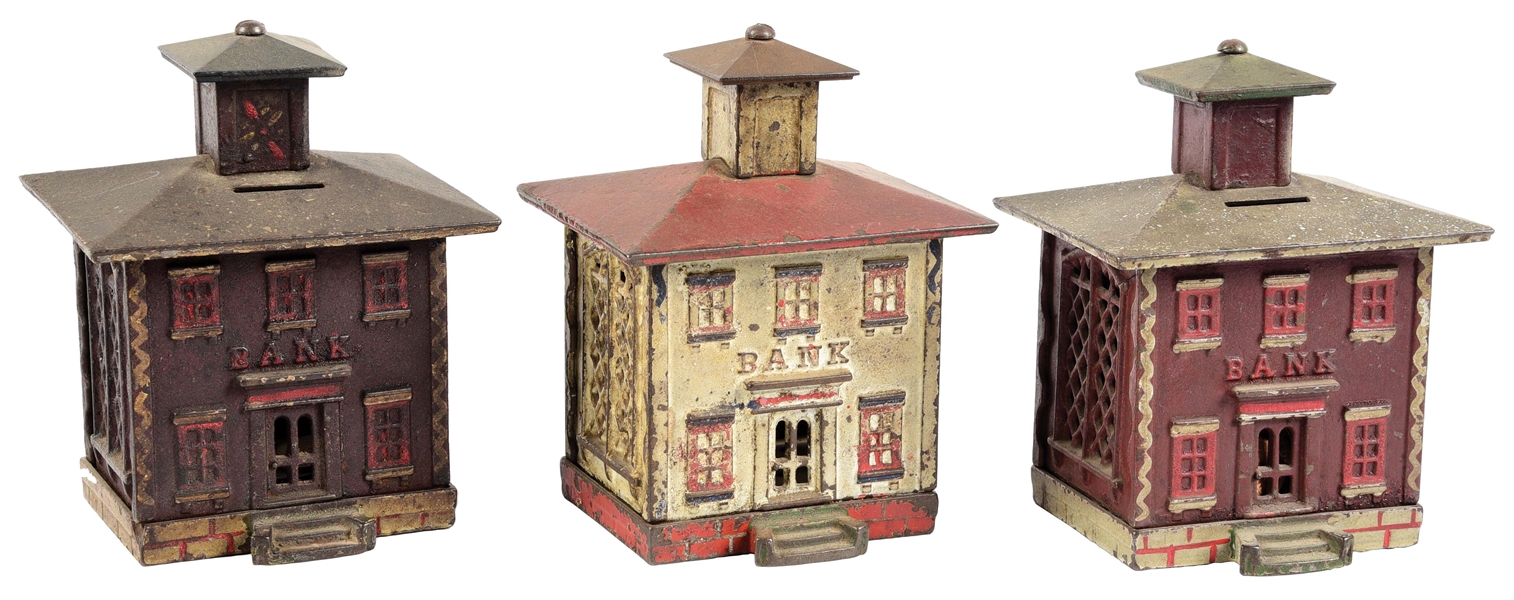 LOT OF 3: BUILDING CUPOLA BANKS.