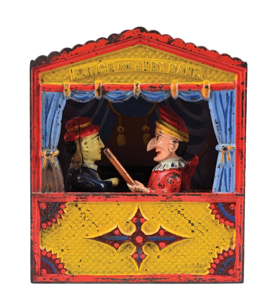 PUNCH AND JUDY CAST IRON MECHANICAL BANK.