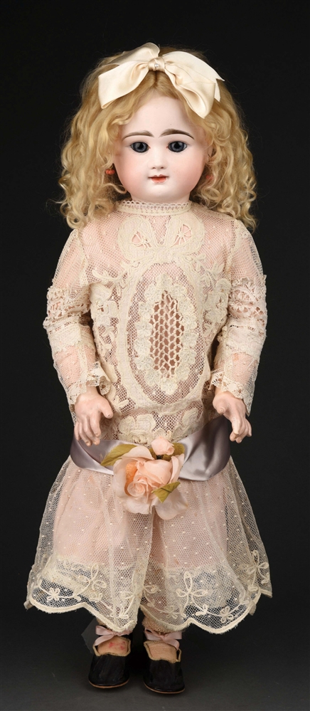 26" FRENCH BISQUE MYSTERY DOLL, INCISED "2B".