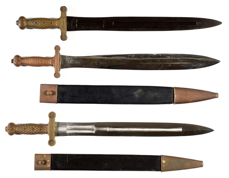 LOT OF 3: US 1832 FOOT ARTILLERY SWORDS.