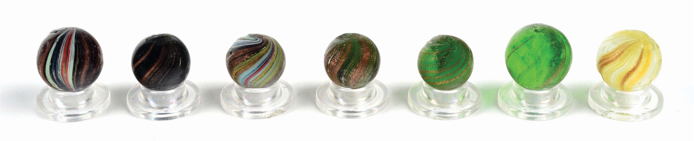 LOT OF 7: LUTZ MARBLES.