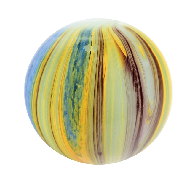 LARGE BANDED OPAQUE MARBLE.
