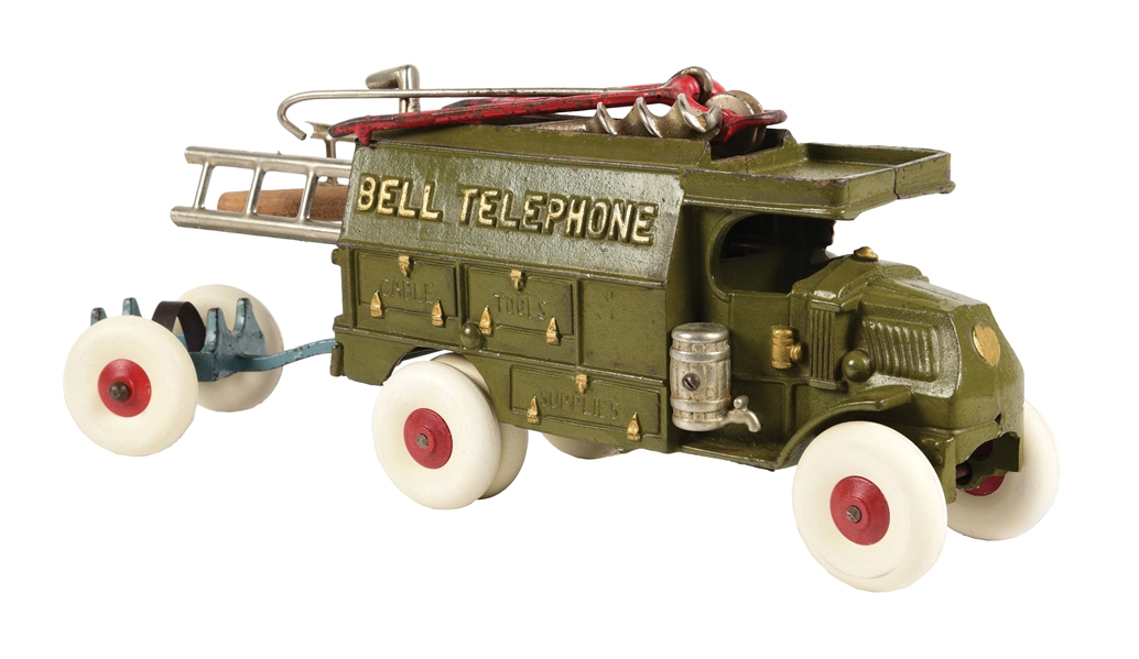 HUBLEY BELL TELEPHONE TRUCK W/ ACCESSORIES.