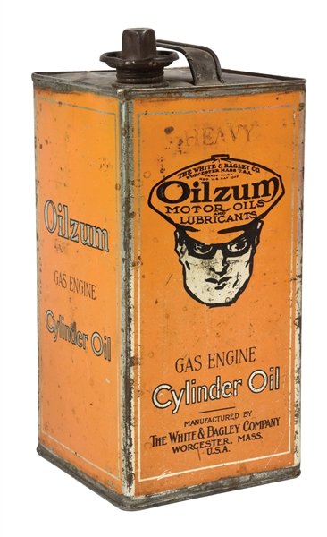 OILZUM GAS ENGINE CYLINDER MOTOR OIL ONE GALLON SQUARE CAN. 