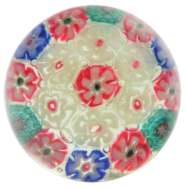 LARGE MILLEFIORI PAPER WEIGHT MARBLE.