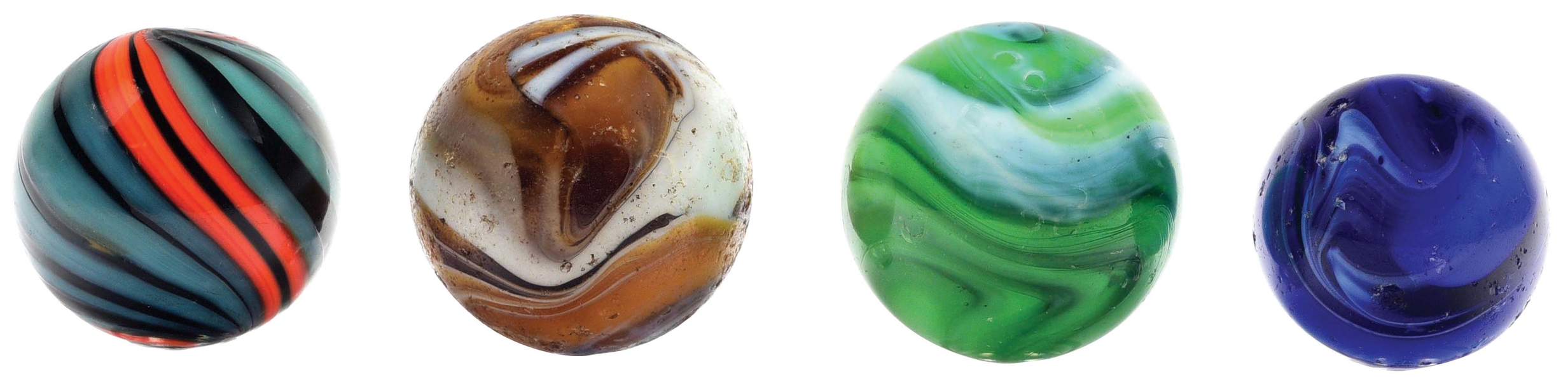 LOT OF 4: MARBLES.