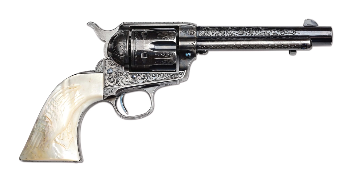 (A) FACTORY ENGRAVED COLT SINGLE ACTION ARMY REVOLVER.