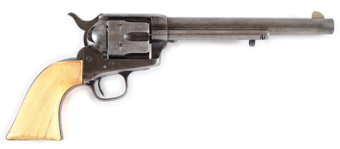 (A) DOCUMENTED COLT SINGLE ACTION ARMY PINCH FRAME REVOLVER, SERIAL NUMBER 82.