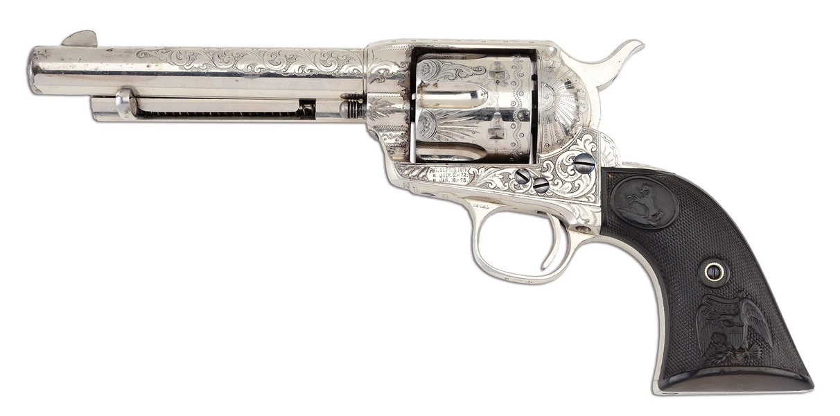 (A) FACTORY ENGRAVED COLT SINGLE ACTION ARMY SHIPPED TO H.M. MORSE, WITH COLORADO HISTORY.