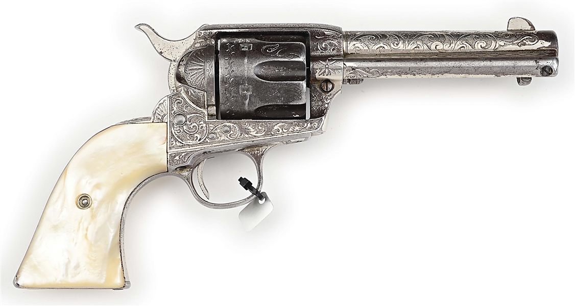 (C) HISTORIC DOCUMENTED COLT SINGLE ACTION ARMY REVOLVER FACTORY ENGRAVED TO SHERIFF AND DEPUTY MARSHAL W.B. JACKSON OF GREY HORSE, INDIAN TERRITORY.