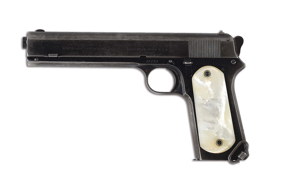 (C) SCARCE MEXICAN CONTRACT COLT MODEL 1902 .38 ACP SEMI-AUTOMATIC PISTOL WITH HOLSTER.