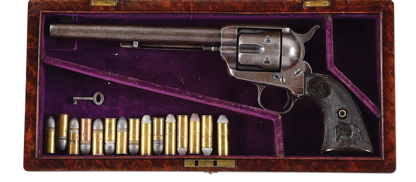 (A) RARE CASED PALL MALL COLT SINGLE ACTION ARMY INSCRIBED TO CAPTAIN I.A.L. WAINWRIGHT, EX MEL TORME COLLECTION.