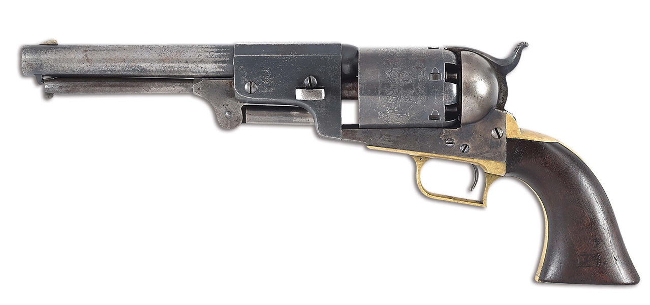 (A) COLT SECOND MODEL MARTIALLY MARKED DRAGOON PERCUSSION REVOLVER EX FLAYDERMAN.