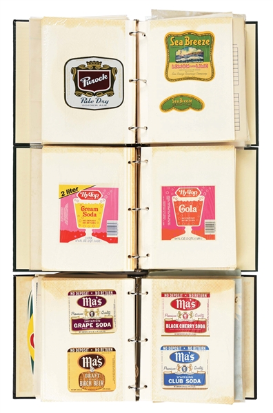 LARGE COLLECTION OF SODA POP CARDBOARD ADVERTISING & ADVERTISING LETTERHEAD IN ENVELOPES.