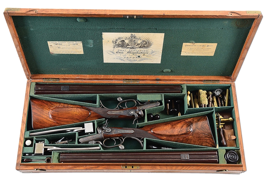 (A) AN IMPRESSIVE PAIR OF CHARLES LANCASTER DOUBLE BARREL HOWDAH RIFLES IN .577 SNIDER, AS ORDERED BY THE MAHARAJA OF JODHPUR, WINNER OF DUAL PRIZES AT THE 2003 CONCOURS DELEGANCE 