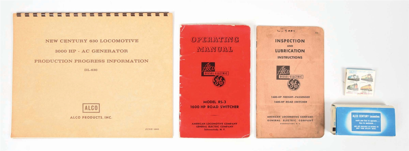 LOT OF 3: ALCO DIESEL LOCOMOTIVE INSTRUCTION MANUALS & PROMOTIONAL.