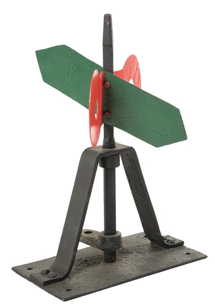RAILROAD SWITCH STAND POSITION INDICATOR. 
