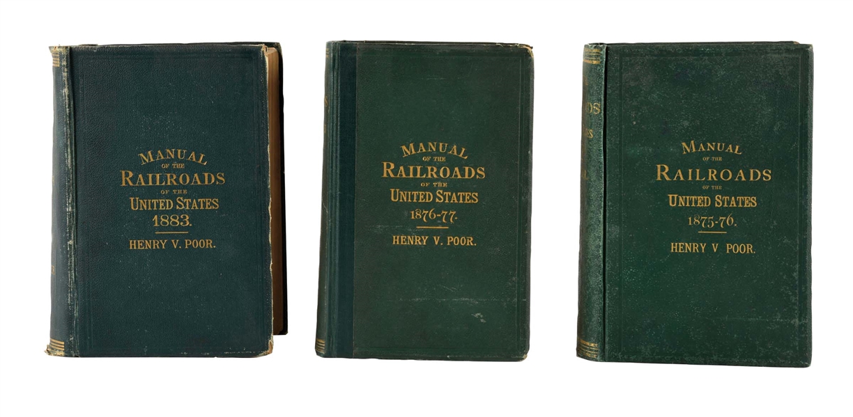 LOT OF 3: MANUAL OF RAILROADS OF THE UNITED STATES.