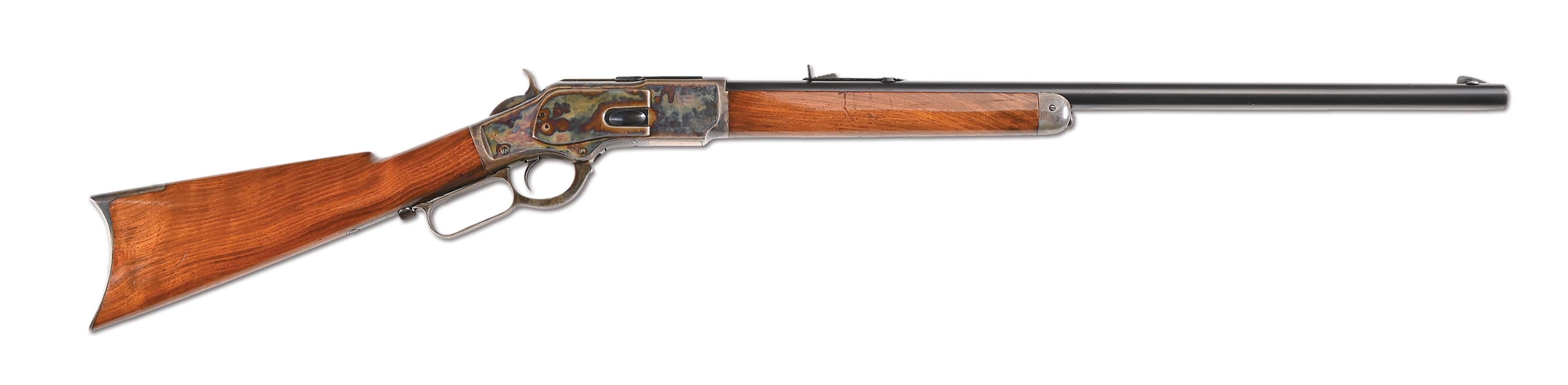 (A) OUTSTANDING WINCHESTER MODEL 1873 LEVER ACTION RIFLE.