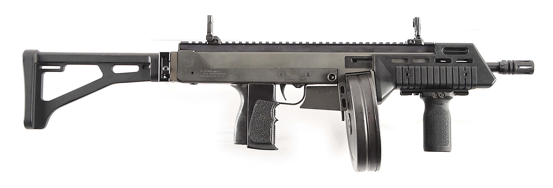 (N) SWD COBRAY M-11 MACHINE GUN WITH LAGE 9MM ACCESSORY PACKAGE INSTALLED (FULLY TRANSFERABLE).
