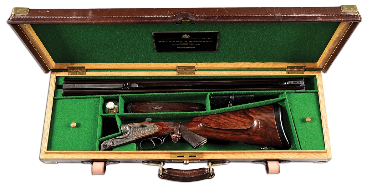 (C) EXQUISITE HOLLAND & HOLLAND ROYAL .375 H&H MAGNUM DOUBLE RIFLE IN CASE. 