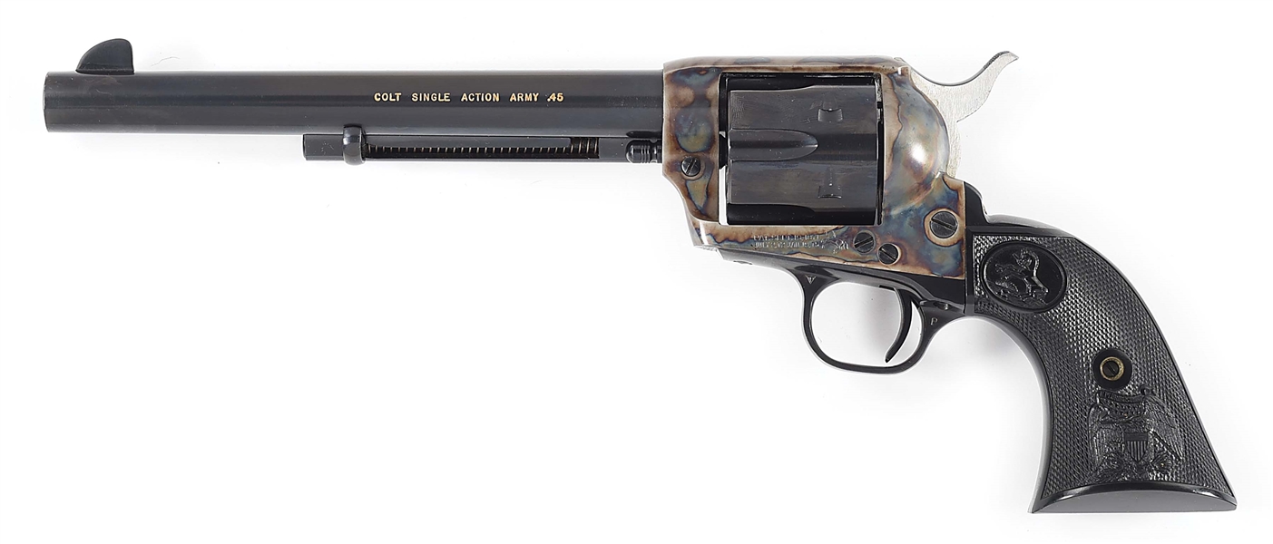 (C) HIGH CONDITION 2ND GENERATION COLT SINGLE ACTION ARMY REVOLVER WITH BOX AND FACTORY LETTER.