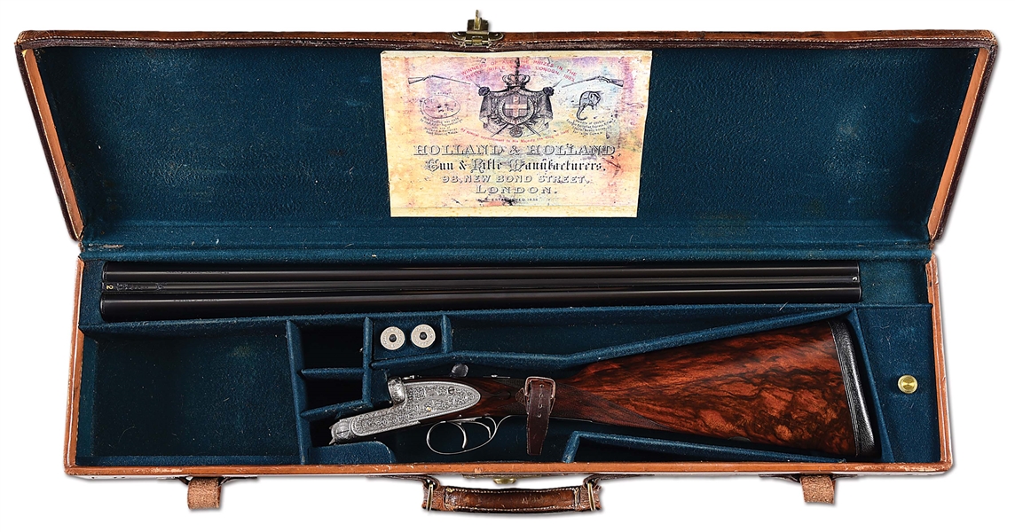 (A) HOLLAND & HOLLAND ROYAL EJECTOR SIDELOCK EJECTOR 12 GAUGE SIDE BY SIDE SHOTGUN WITH CASE.