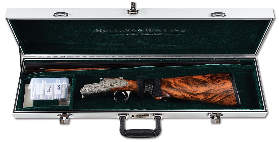 (M) HOLLAND & HOLLAND SPORTING DELUXE 12 GAUGE OVER/UNDER SHOTGUN WITH CASE.