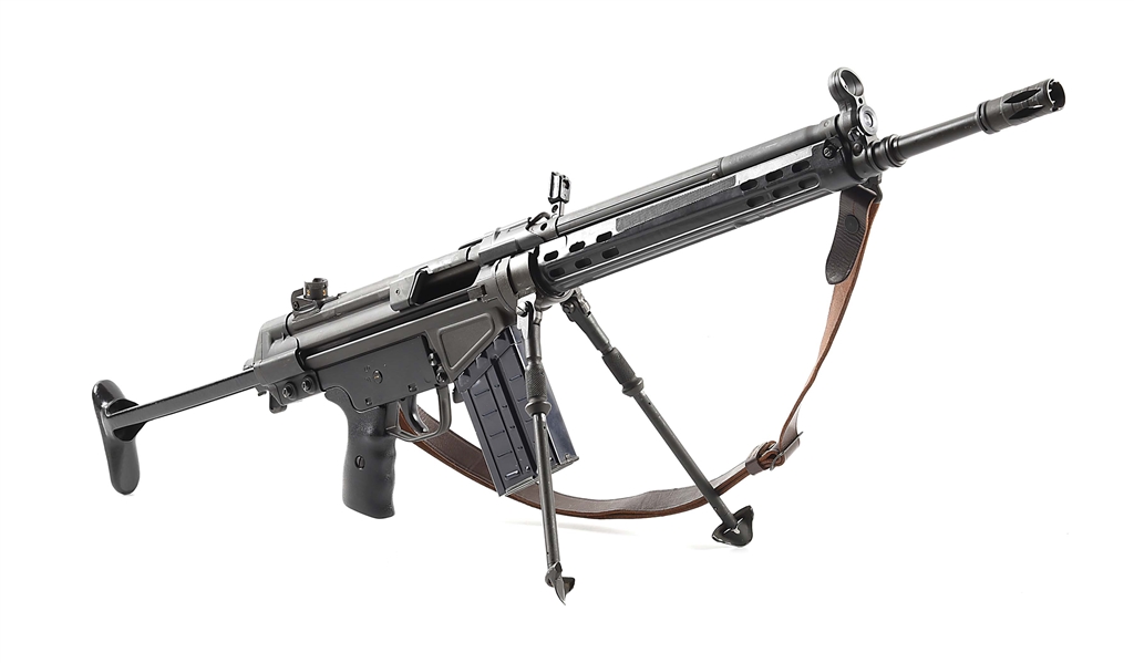(C) SCARCE AND HIGH CONDITION HECKLER & KOCH 41-10 .308 SEMI-AUTOMATIC RIFLE WITH VERY SCARCE TELESCOPING BUTTSTOCK AND "HEAVY" BIPOD.