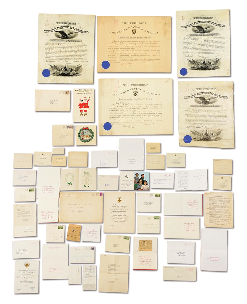 ARCHIVE OF PARKER HITT: THE FATHER OF AMERICAN MILITARY CRYPTOLOGY WITH NUMEROUS PRESIDENTIAL SIGNATURES AND INVITATIONS.
