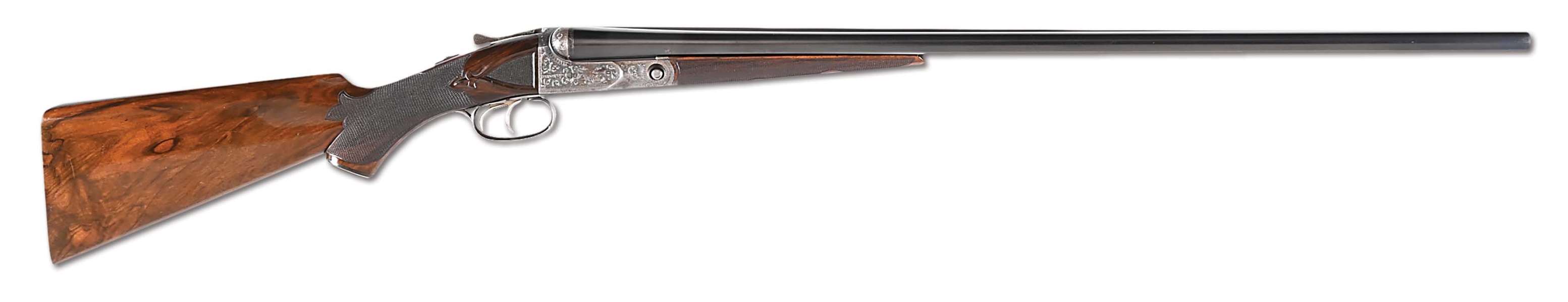 (C) RARE, AWARD WINNING PARKER BROTHERS BHE 16 BORE SIDE BY SIDE SHOGTUN.