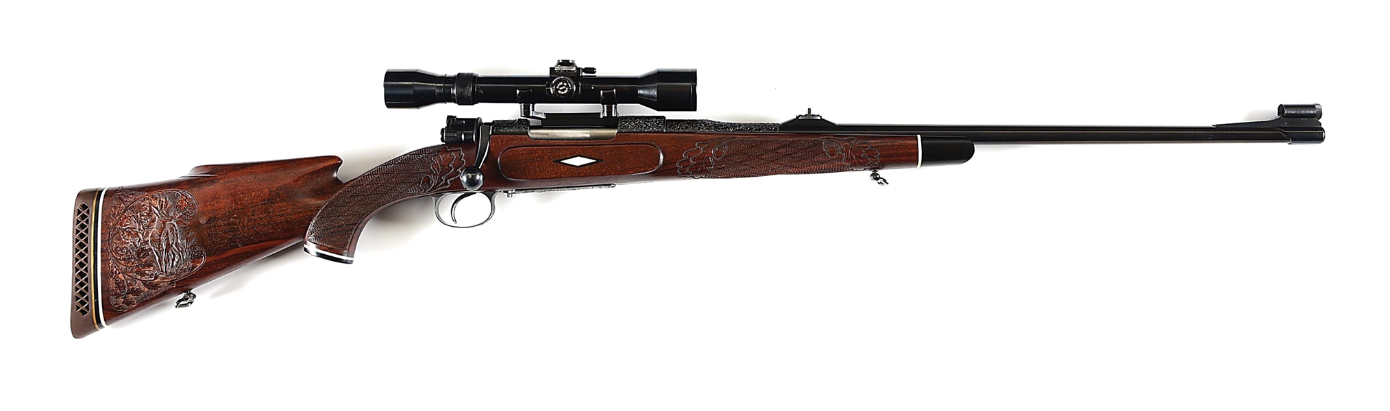 (C) F. PETER BUILT SPORTING RIFLE ON A MAUSER ACTION.