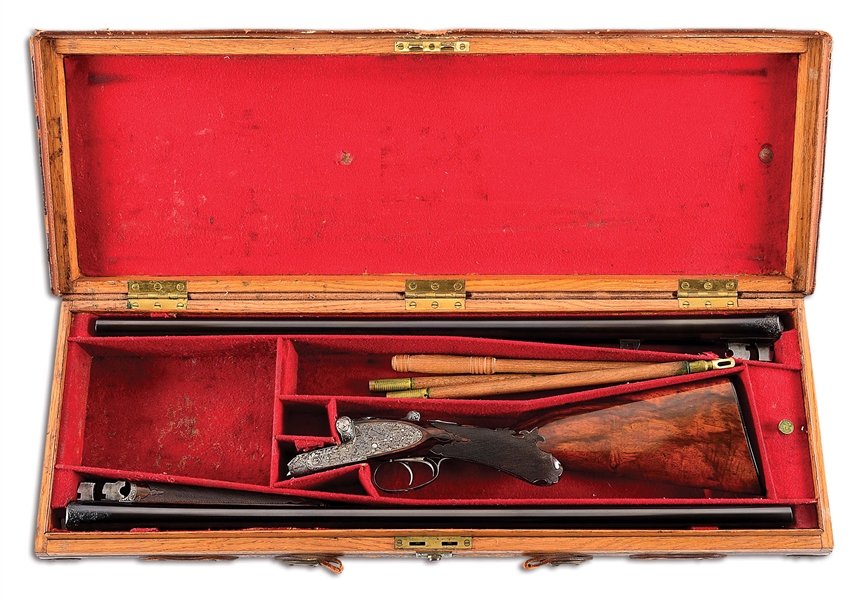 (C) W&C SCOTT IMPERIAL PREMIER SIDE BY SIDE SHOTGUN WITH CASE AND ADDITIONAL BARRELS.