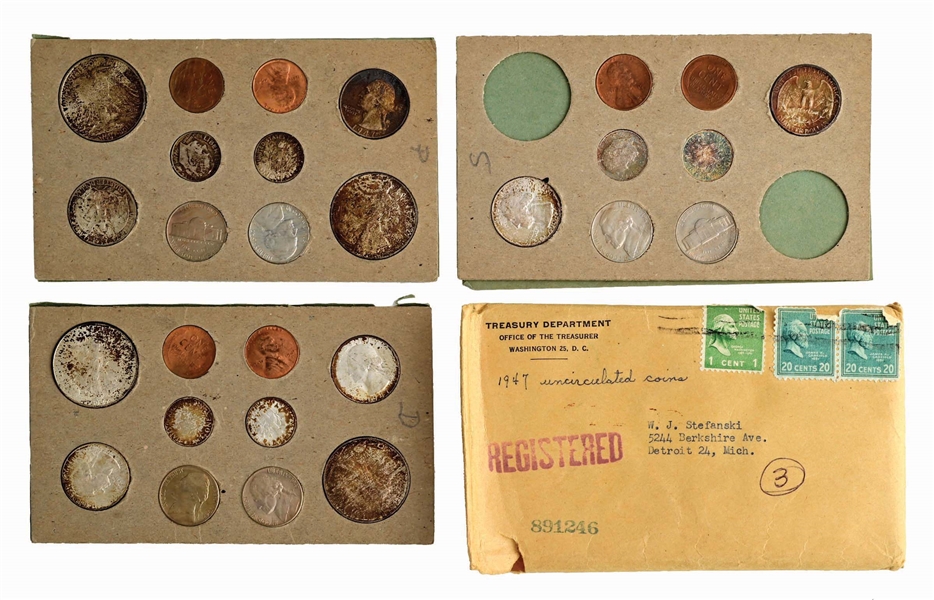 1947 UNCIRCULATED MINT SET OF 28 COINS.