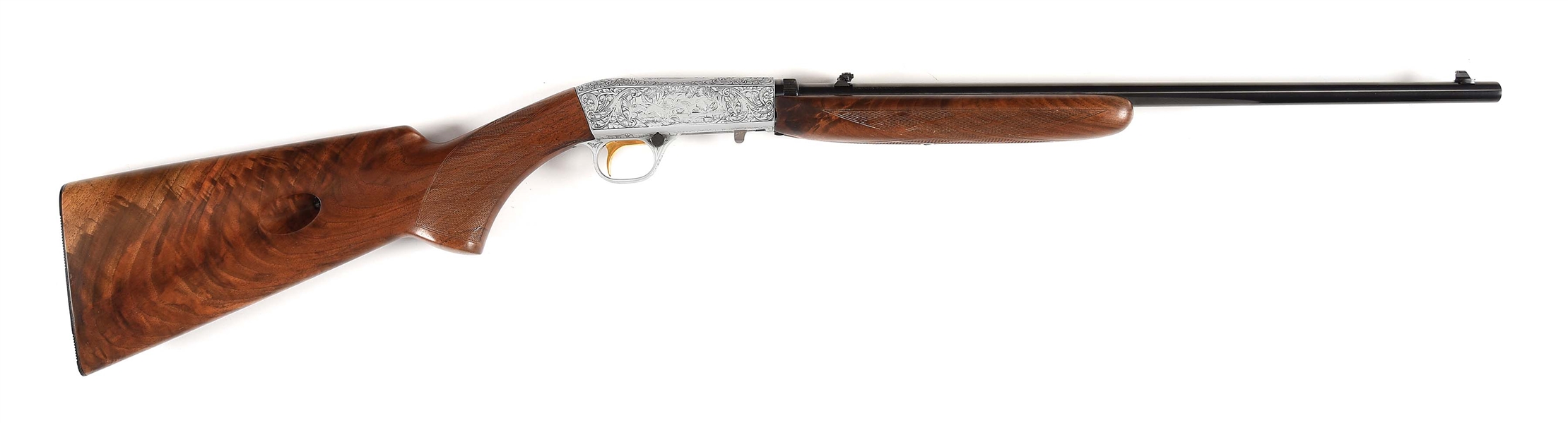 (C) OUTSTANDING BAERTEN ENGRAVED BROWNING SA-22 GRADE III SEMI-AUTOMATIC RIFLE WITH CASE.
