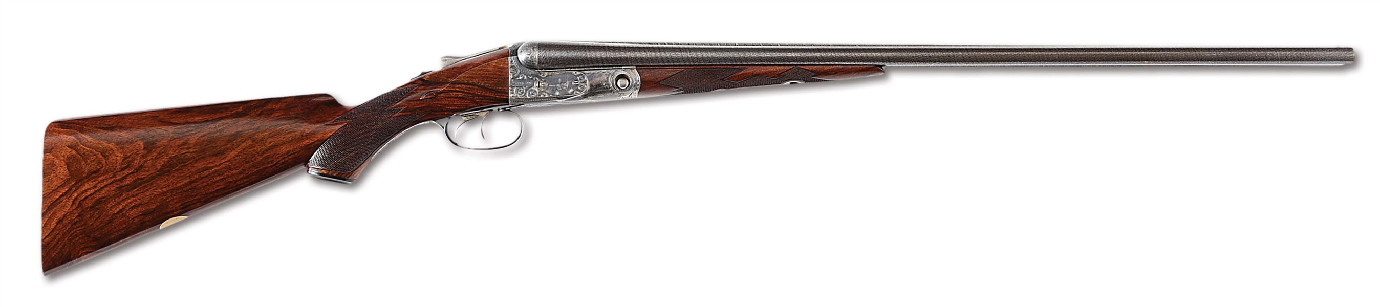 (C) EXTREMELY RARE PARKER DH 28 GAUGE SIDE BY SIDE SHOTGUN WITH FACTORY DAMASCUS BARRELS.