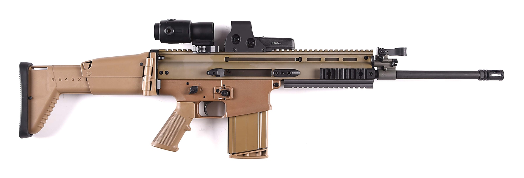 (M) FN HERSTAL SCAR 17S SEMI-AUTOMATIC RIFLE WITH EOTECH OPTICS.