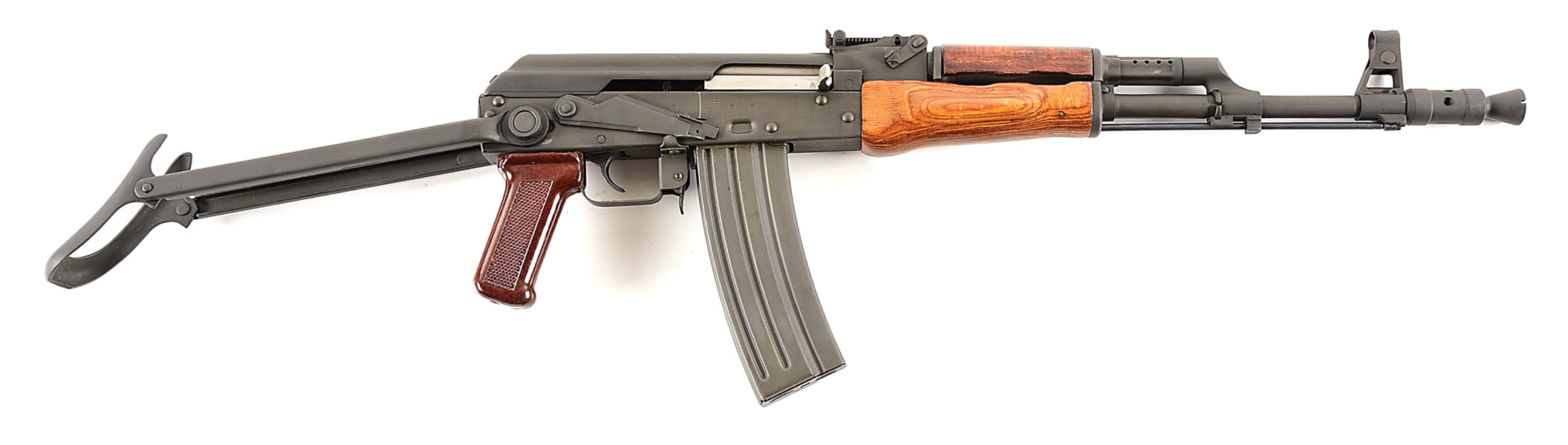 (N) NEAR MINT SWD REGISTERED RECEIVER POLY TECH AKS /AK-47 MACHINE GUN WITH UNDERFOLDING STOCK (FULLY TRANSFERABLE).