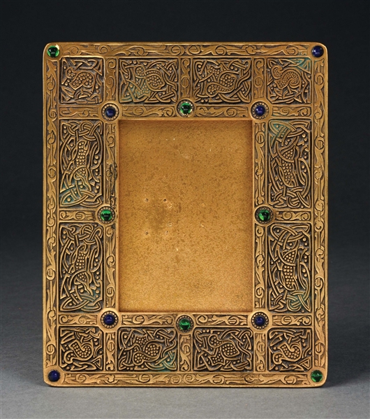 TIFFANY STUDIOS 9TH CENTURY PICTURE FRAME.