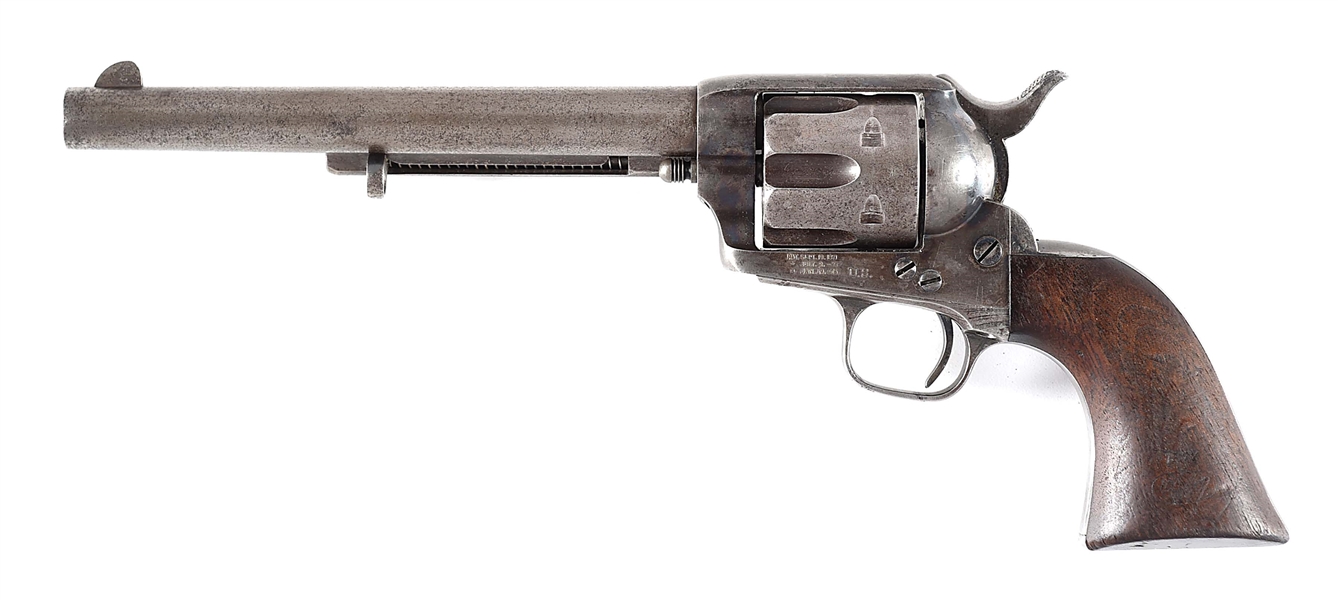(A) JTC INSPECTED COLT SINGLE ACTION ARMY CAVALRY MODEL REVOLVER.
