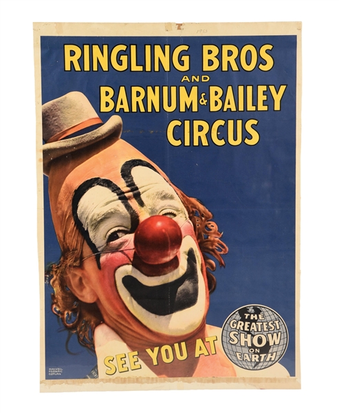 RINGLING BROS. AND BARNUM & BAILEY CIRCUS PAPER LITHOGRAPH POSTER
