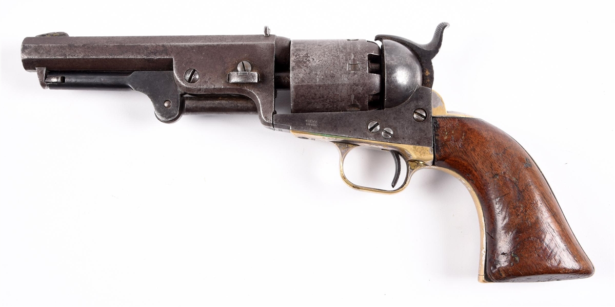 (A) FRONTIER MODIFIED COLT MODEL 1851 NAVY PERCUSSION REVOLVER.